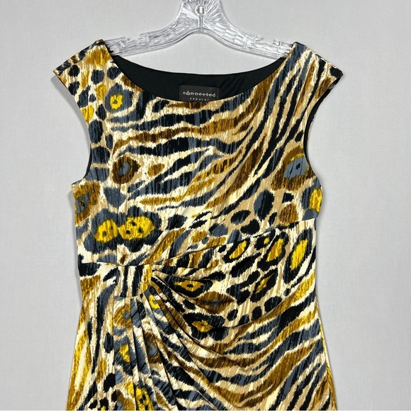 Connected Apparel Women’s Animal Print Dress Size 10 - Picture 2 of 7